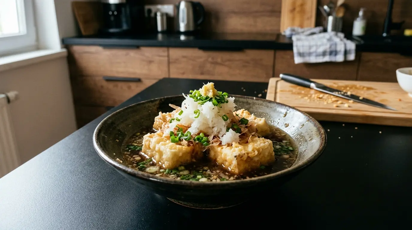 Agedashi tofu – smażone tofu w delikatnym bulionie