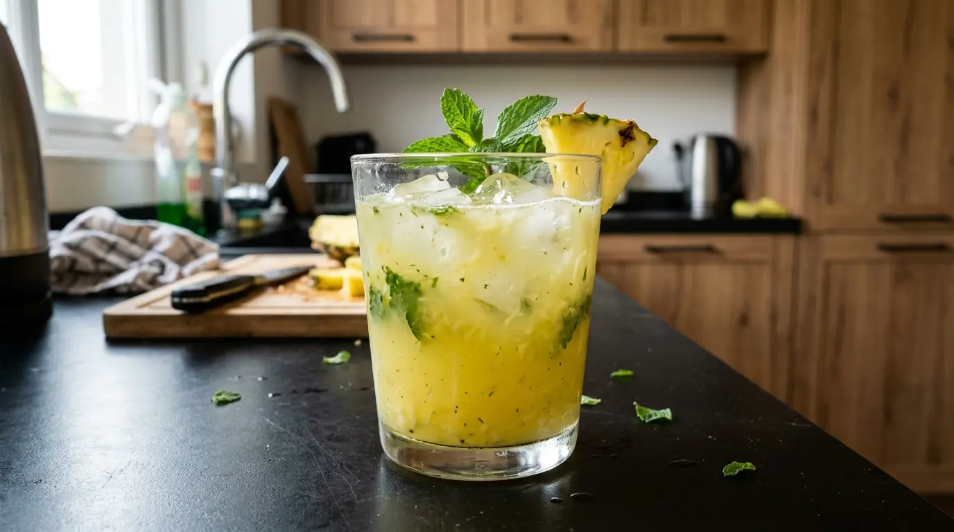 Agua fresca de piña y hierbabuena – Ananas-Minzgetränk auf mexikanische Art