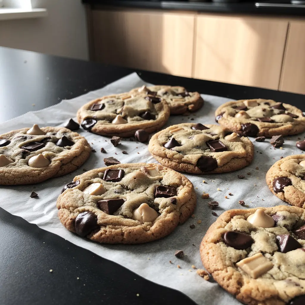 Amerykańskie ciastka czekoladowe z kawałkami czekolady (chocolate chip cookies)