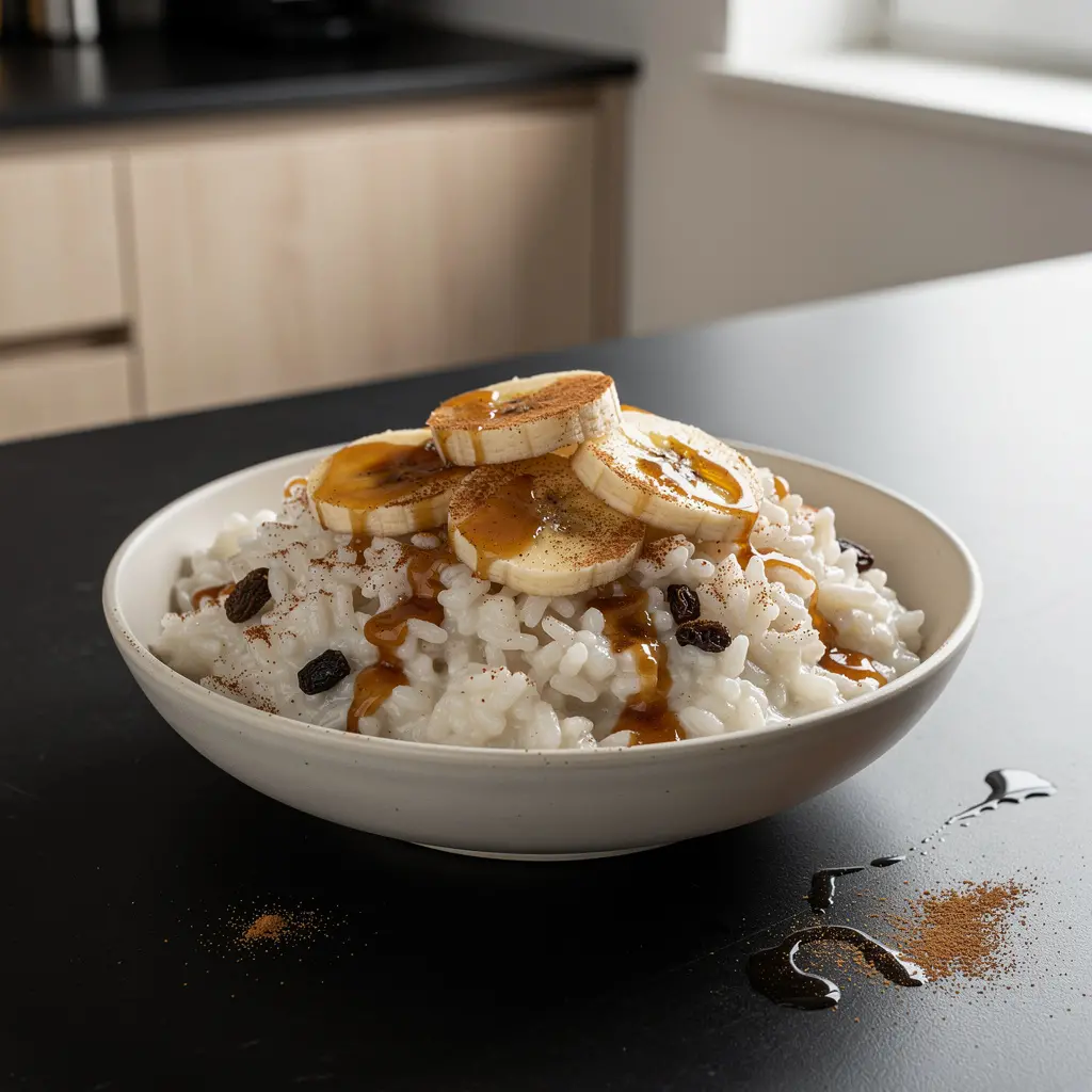 Arroz con plátano – ryż z bananem smażonym i cynamonem