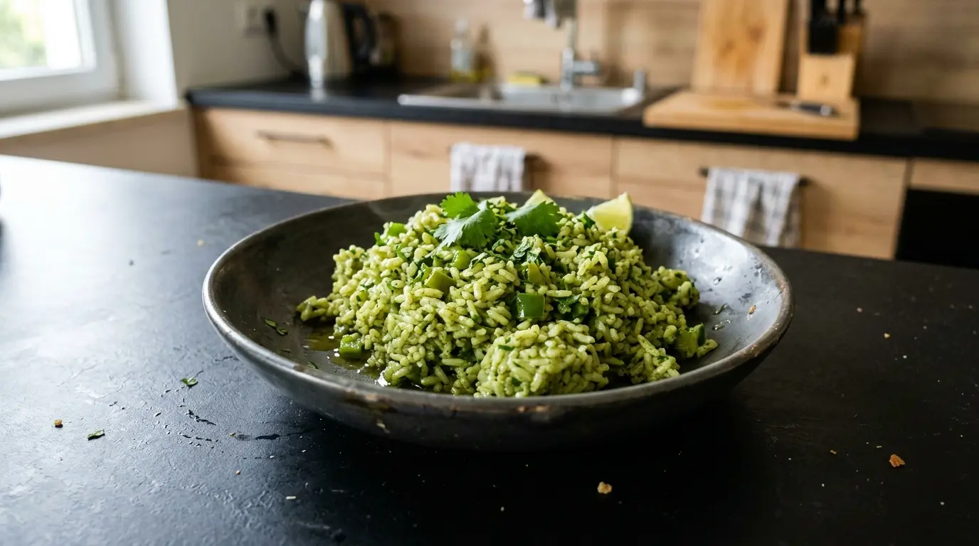 Arroz verde – zielony ryż z kolendrą i pietruszką