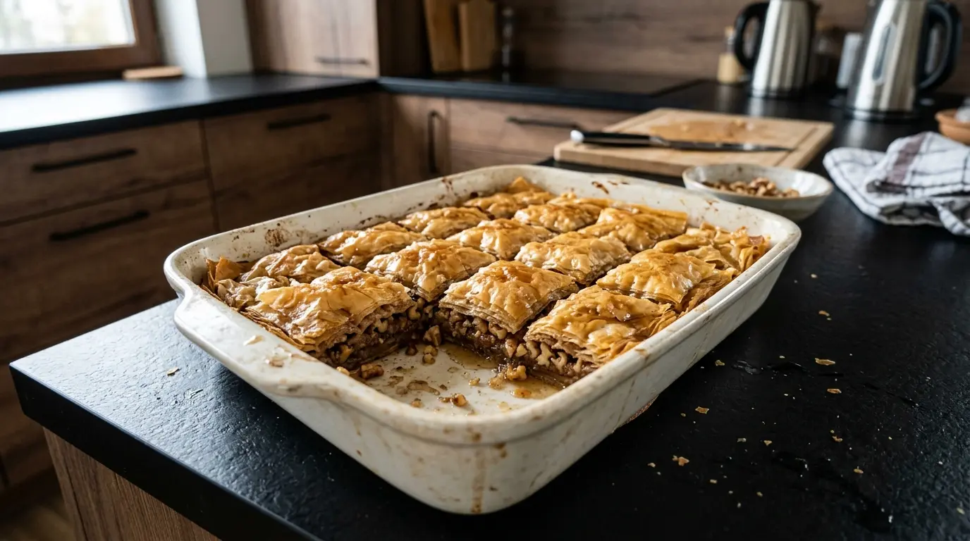 Baklava po grecku – ciasto filo z orzechami i miodem