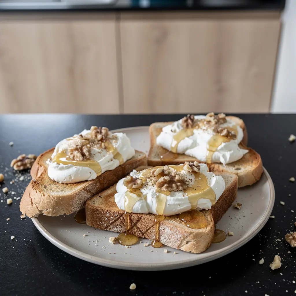 Bal kaymaklı ekmek – Turkish bread with honey and cream