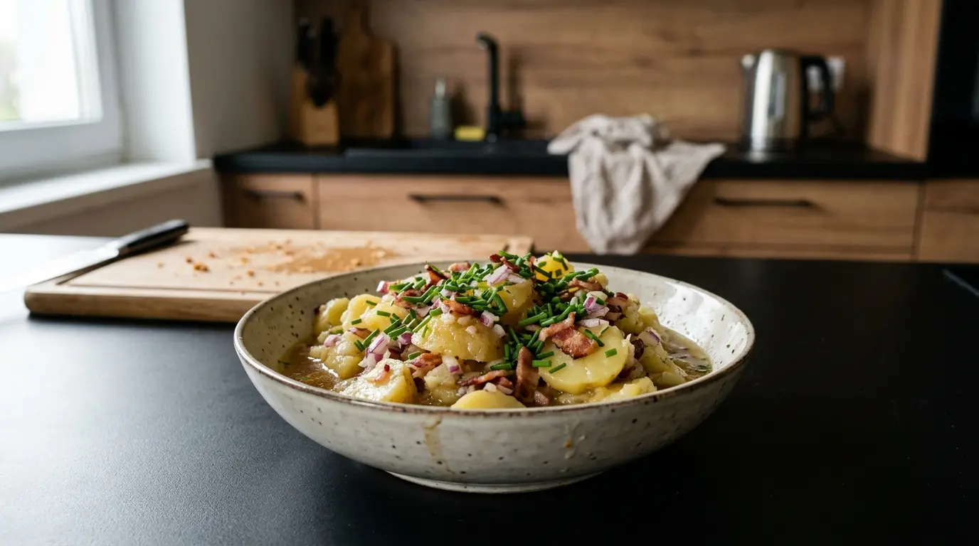 Bawarska sałatka ziemniaczana z bulionem