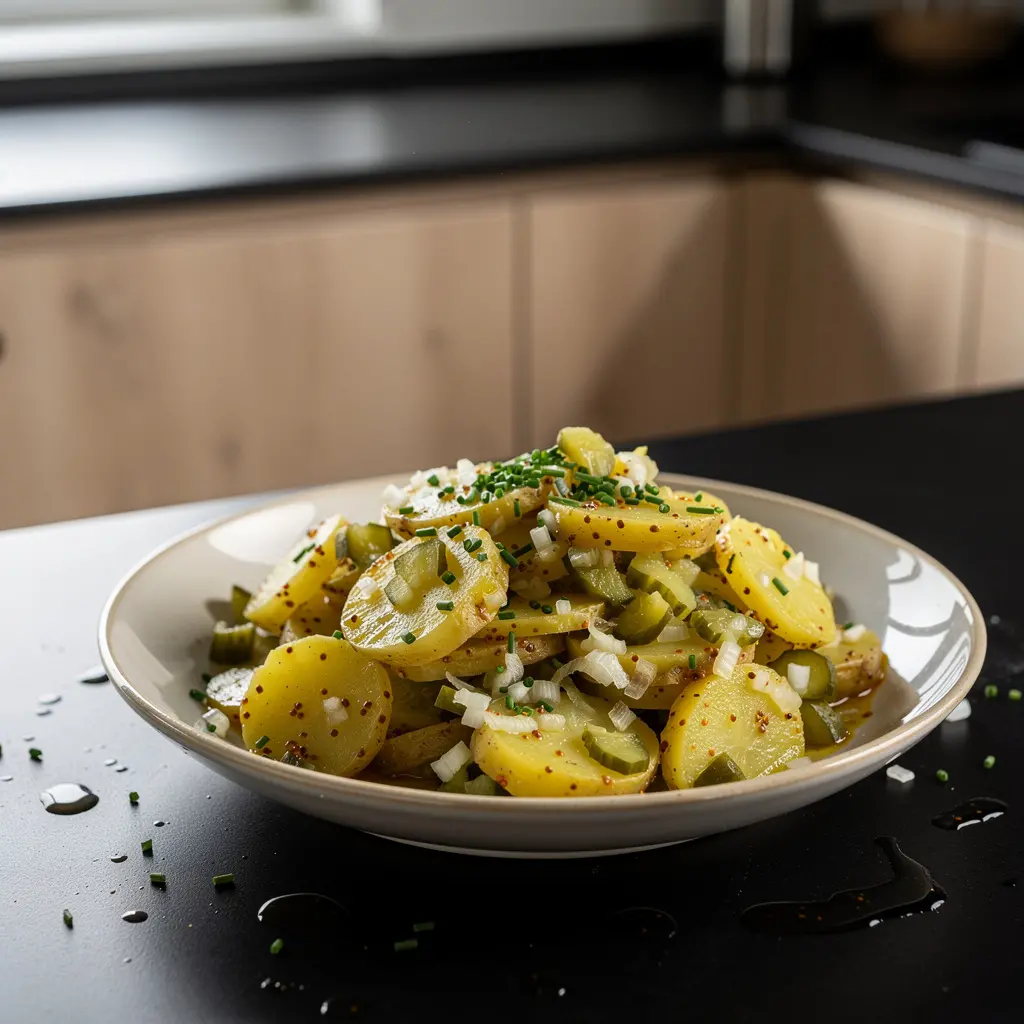 Bayerischer Kartoffelsalat mit Brühe