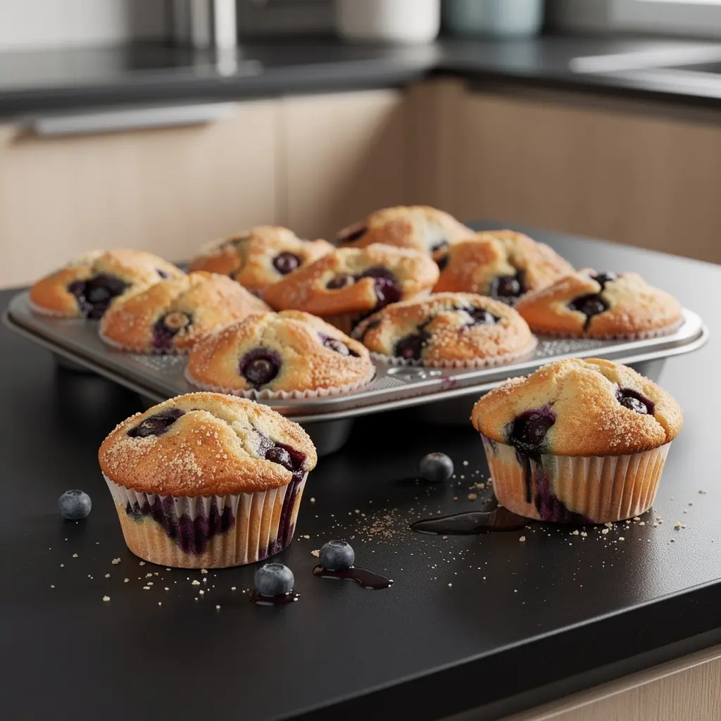 Blueberry Muffins – amerikanische Blaubeer-Muffins