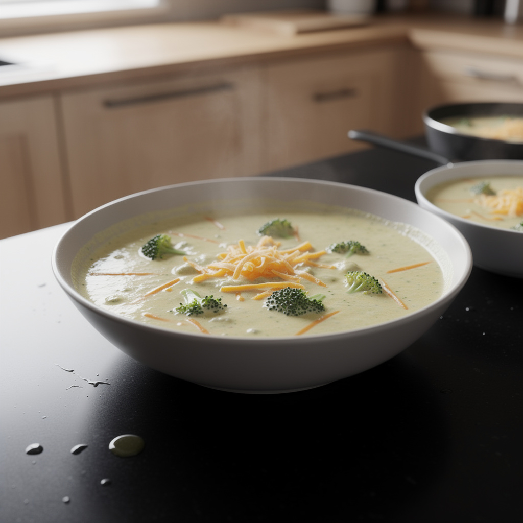 Broccoli cheddar soup – kremowa zupa brokułowa z serem