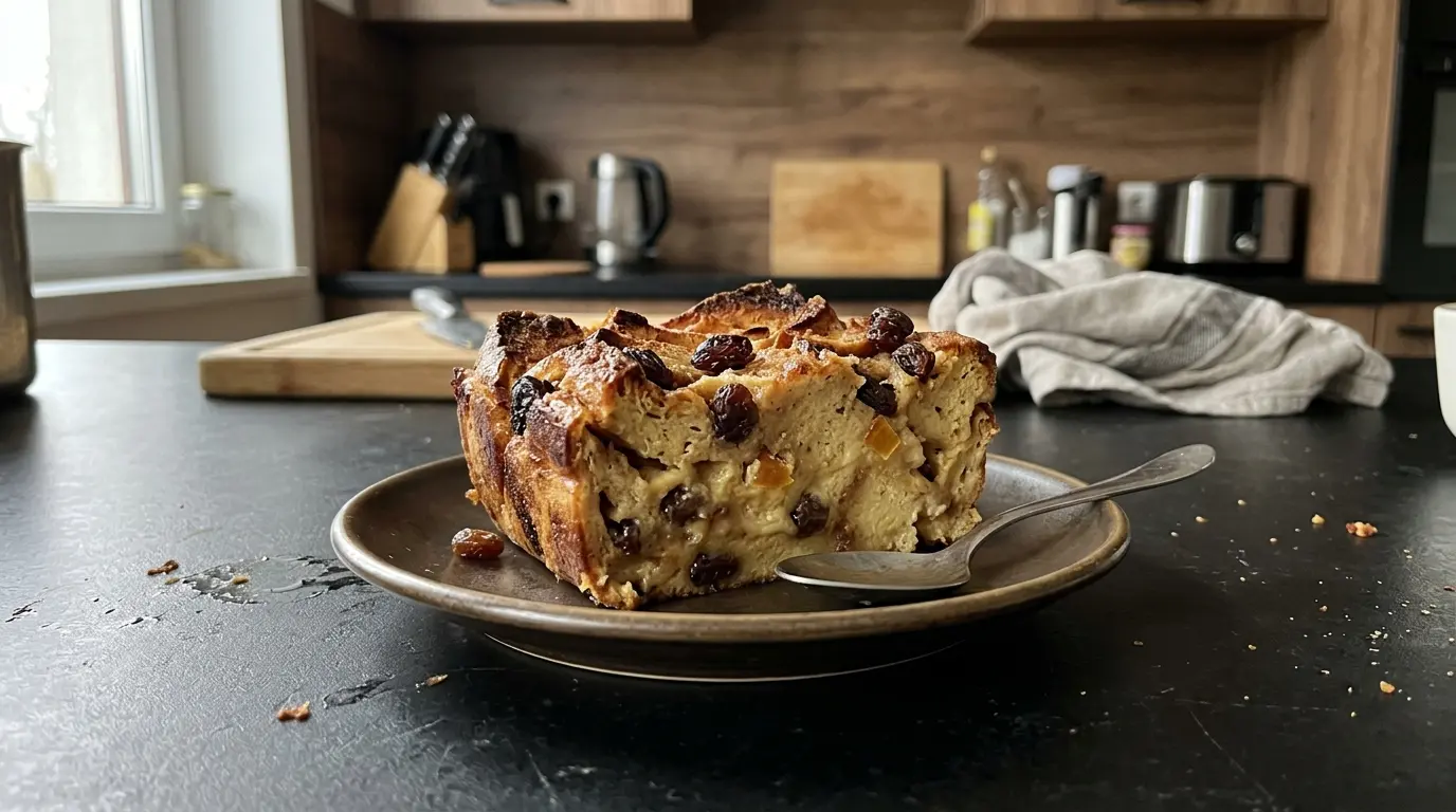 Budín de pan – meksykański pudding chlebowy z rodzynkami