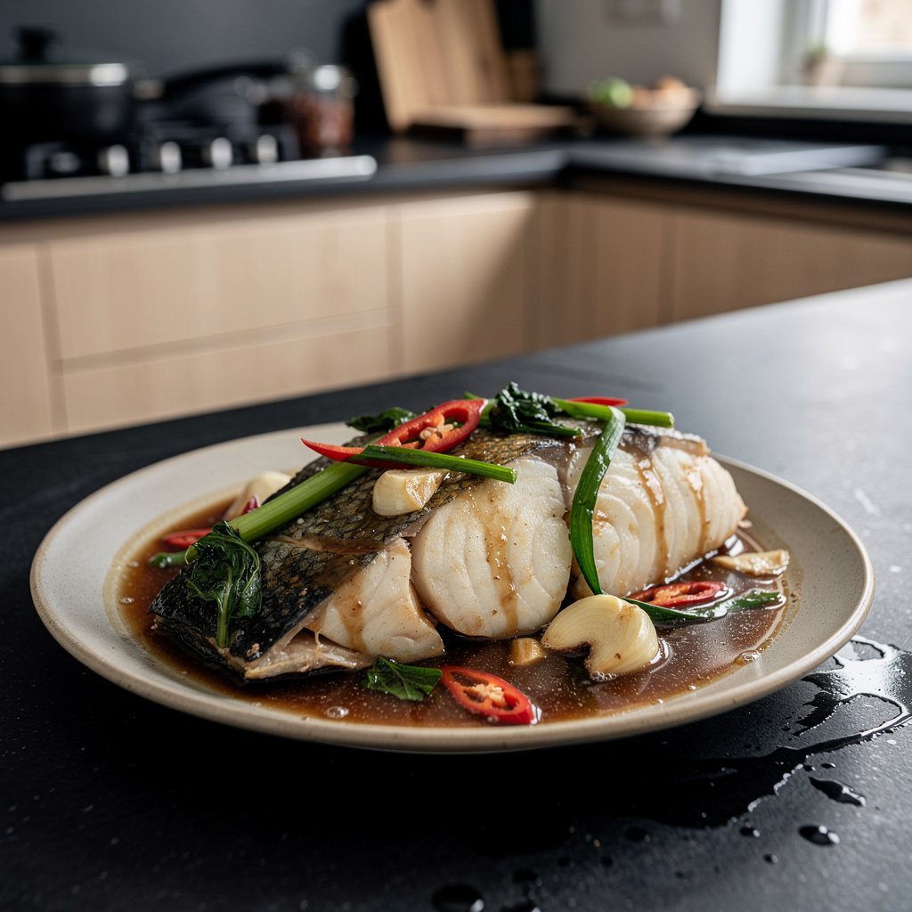 Ca kho gung – braised fish with ginger and fish sauce