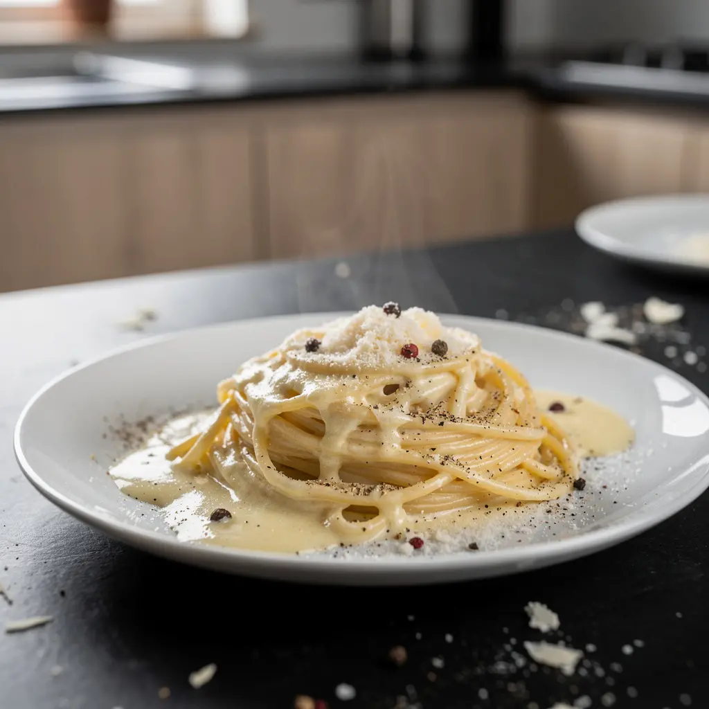 Cacio e pepe – makaron z serem i pieprzem