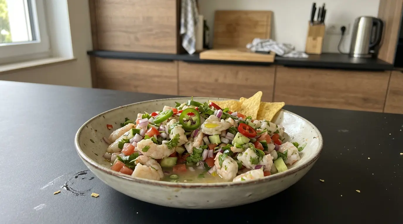 Mexikanisches Ceviche mit Garnelen