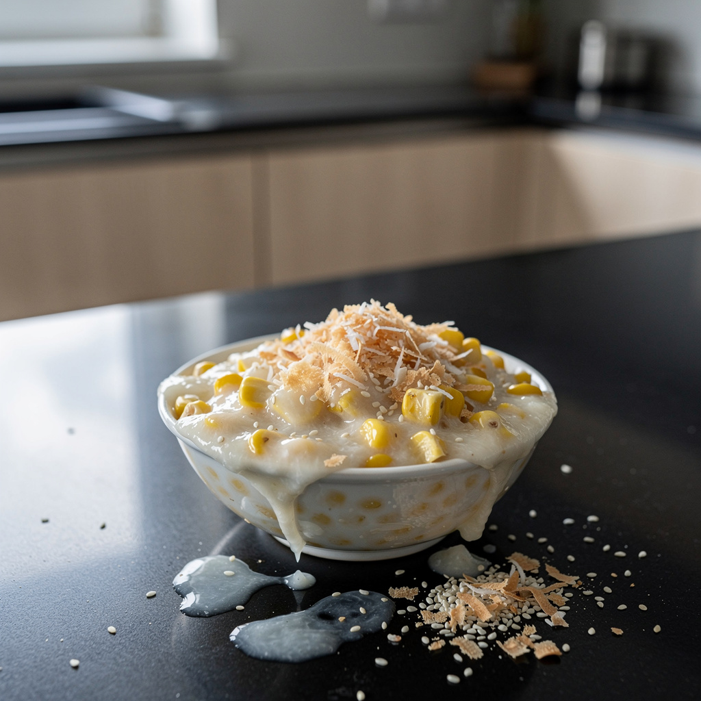 Che bap – wietnamski deser z kukurydzy i mleka kokosowego