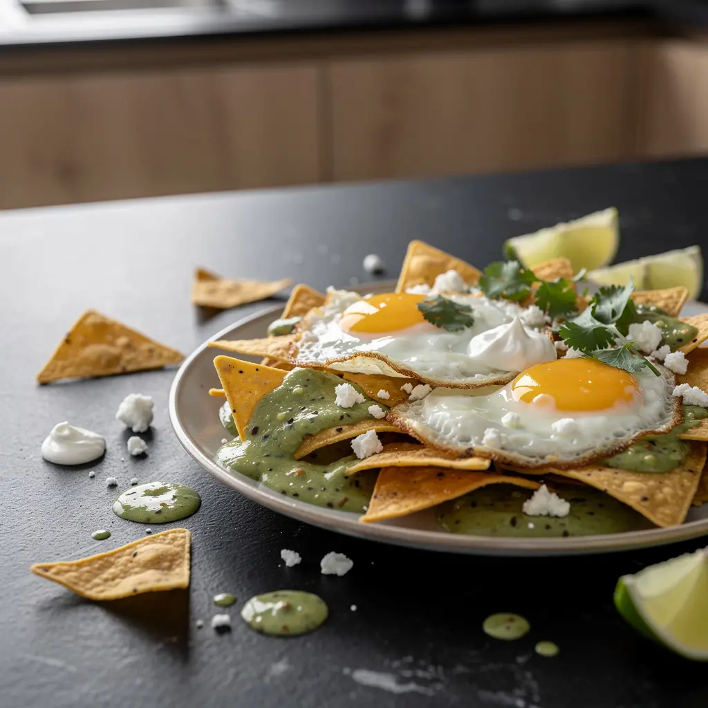 Chilaquiles z zielonym sosem i jajkiem