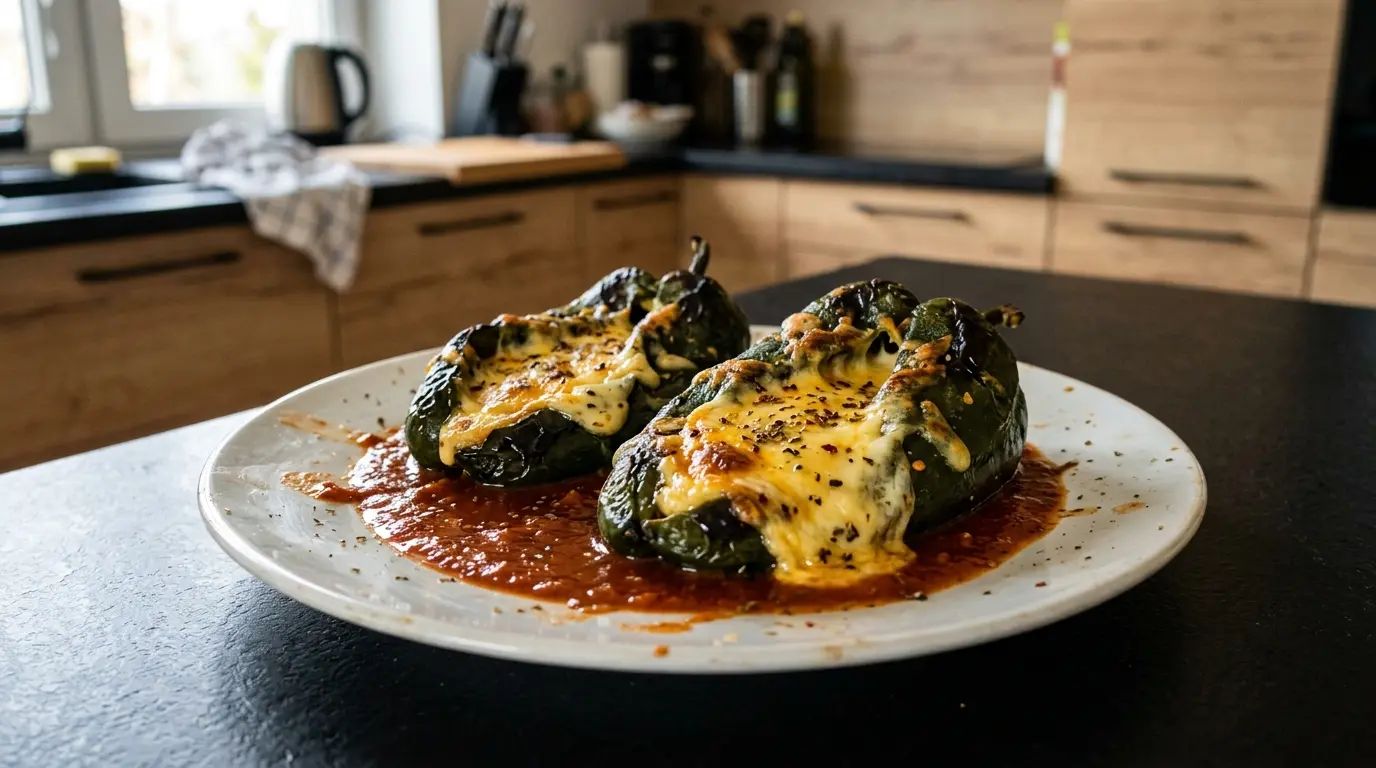 Chiles rellenos – pieczone papryki nadziewane serem