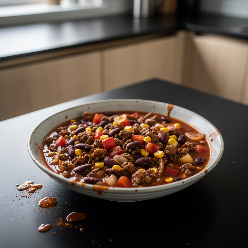 Chili con carne z wołowiną i fasolą