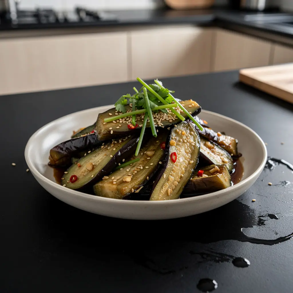 Chinese Cold Eggplant Salad with Garlic and Sesame
