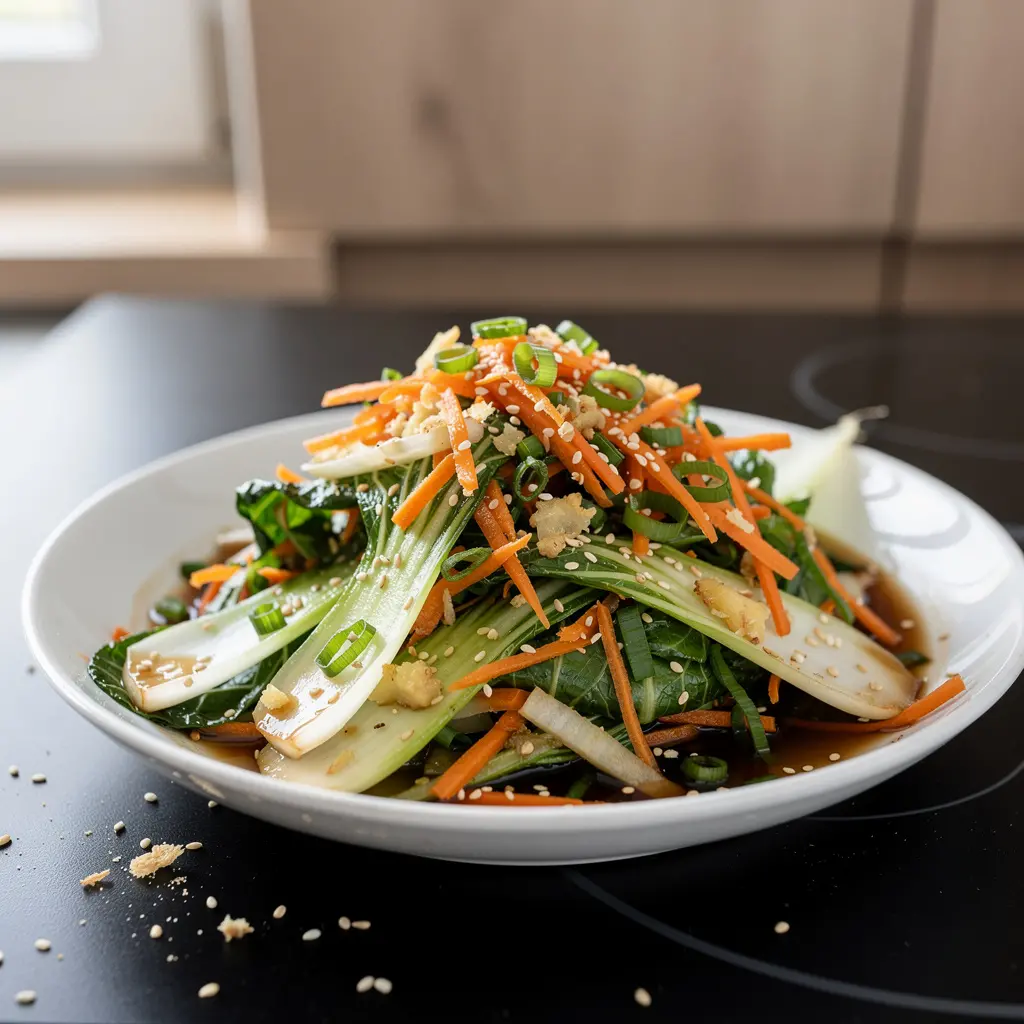 Chinese Pak Choi Salad with Ginger and Sesame