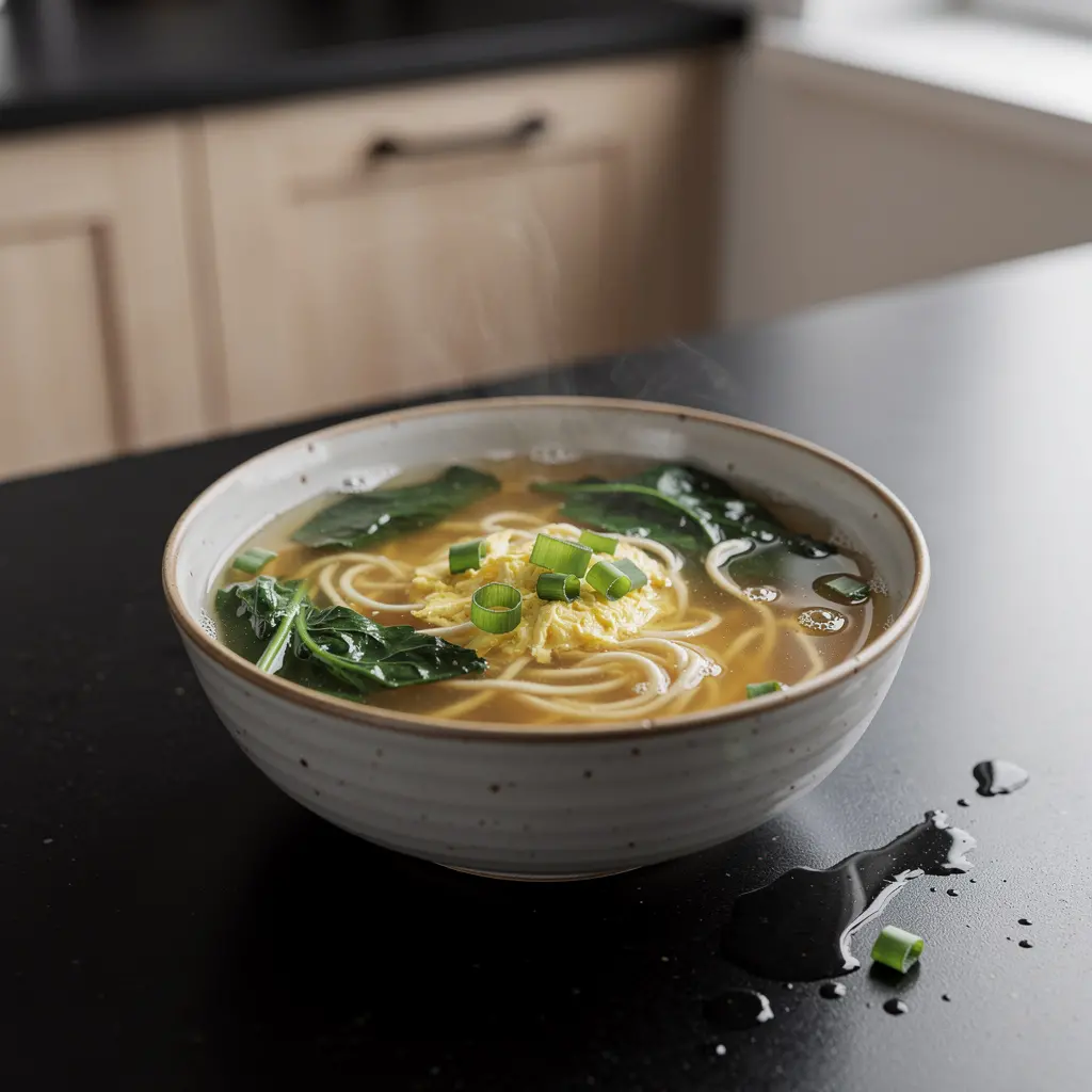 Chinese Egg and Spinach Soup
