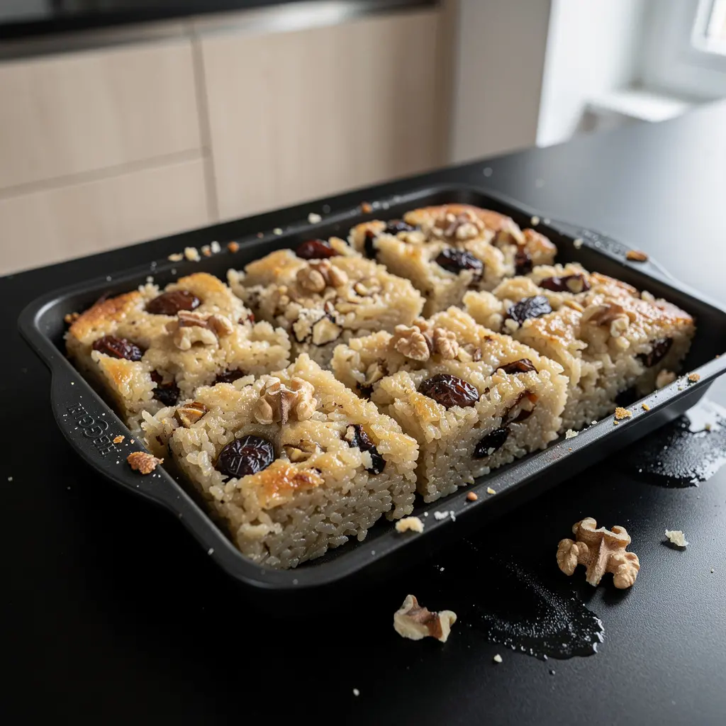 Chinese Sticky Rice Dessert with Dates and Walnuts