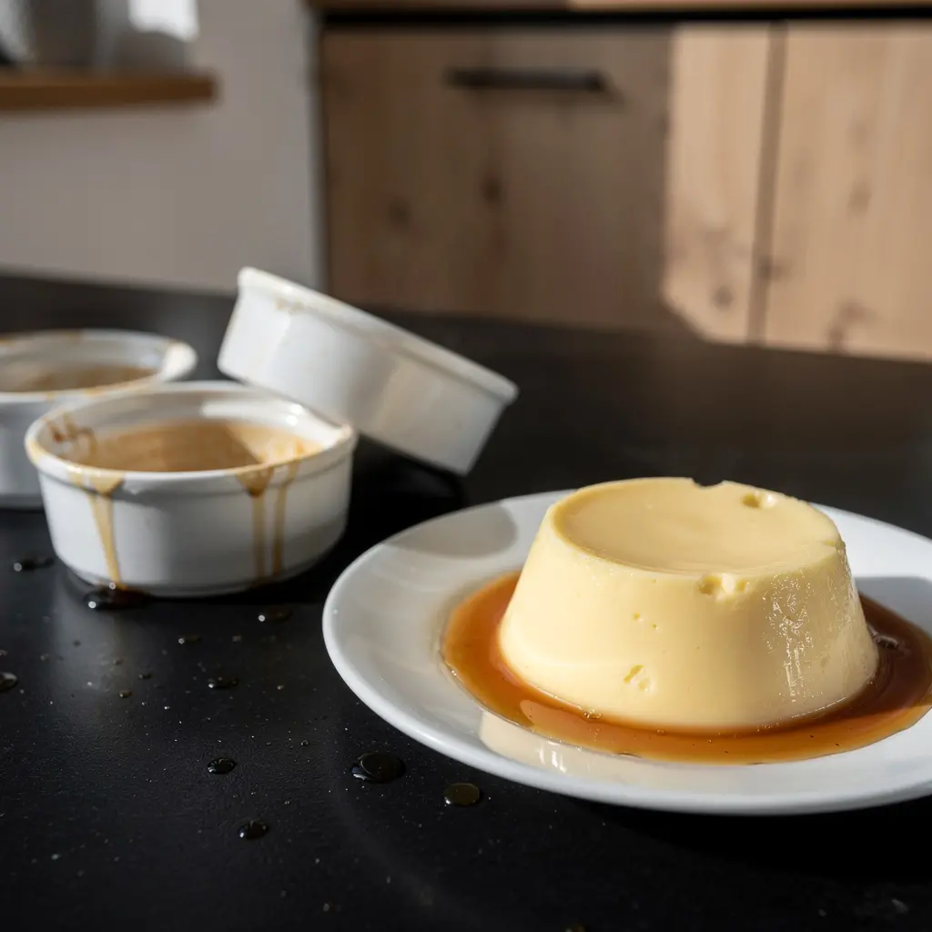 Chinese Steamed Dessert with Milk, Eggs and Caramel