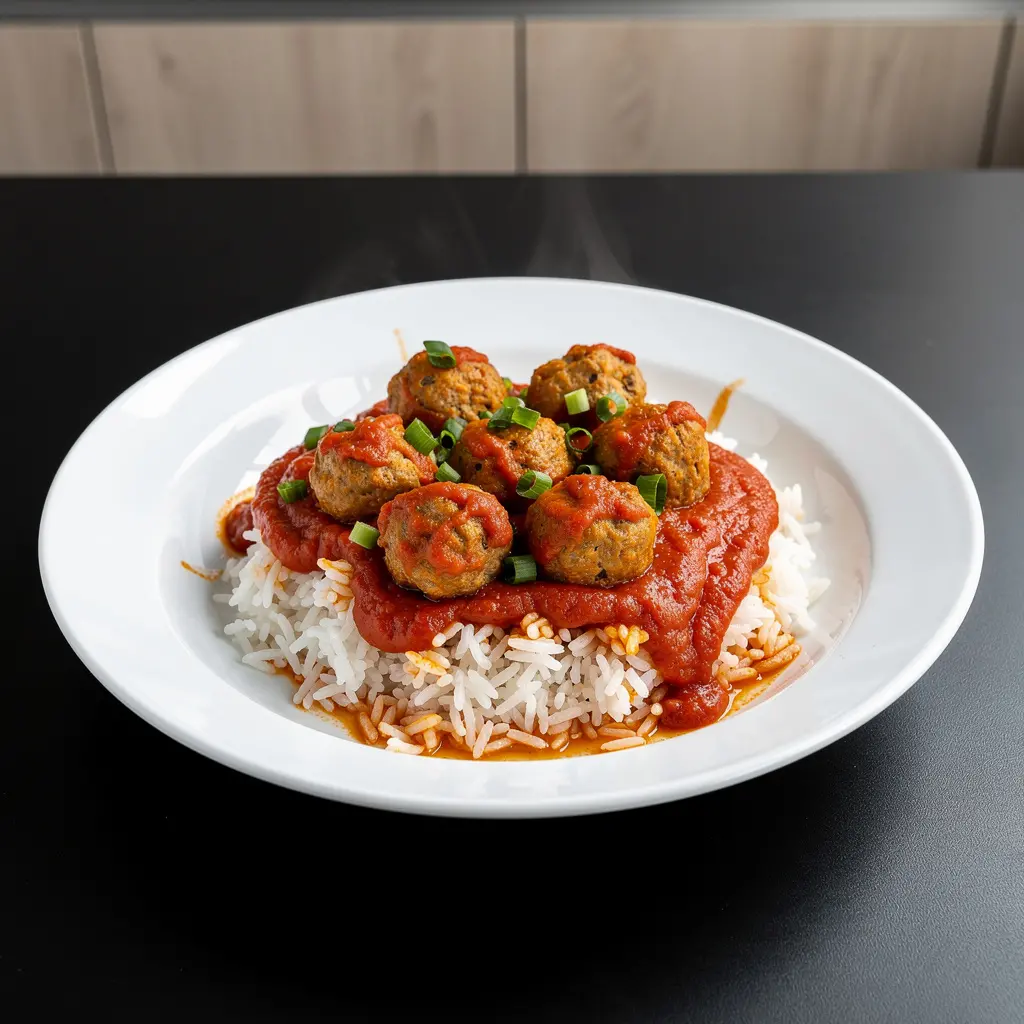 Chińskie klopsiki z wieprzowiny w sosie pomidorowo-imbirowym