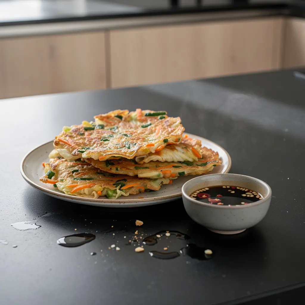 Chińskie placuszki z kapusty pekińskiej i marchewki