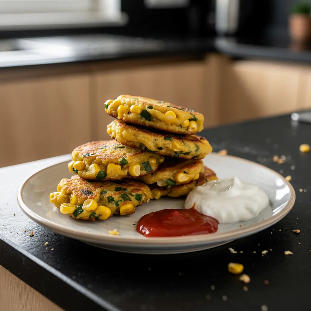 Chińskie placuszki z kukurydzą i szczypiorkiem