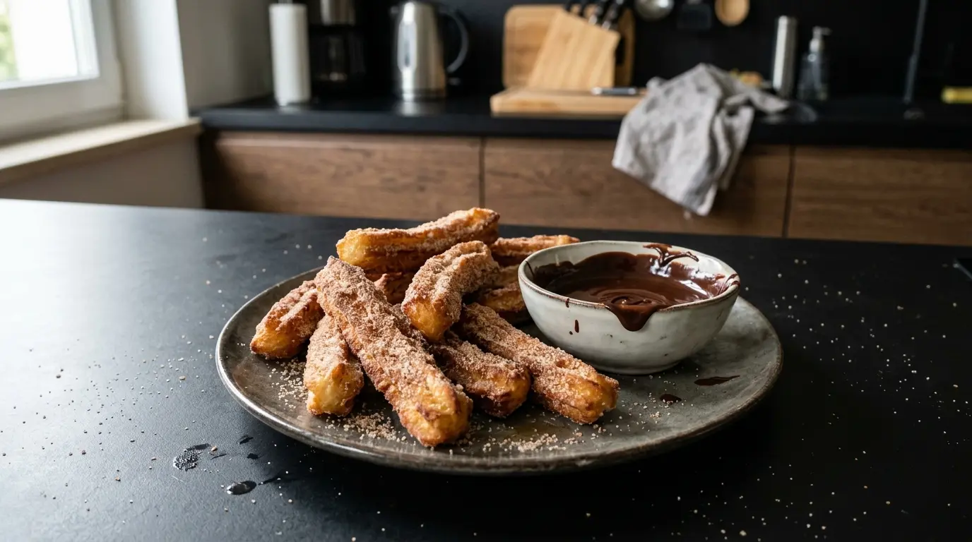 Churros con salsa di cioccolato