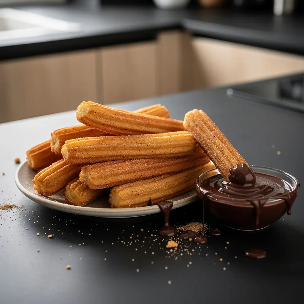Churros z sosem czekoladowym