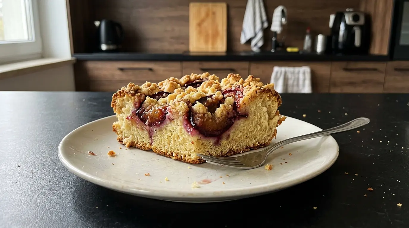 Ciasto drożdżowe z kruszonką i śliwkami