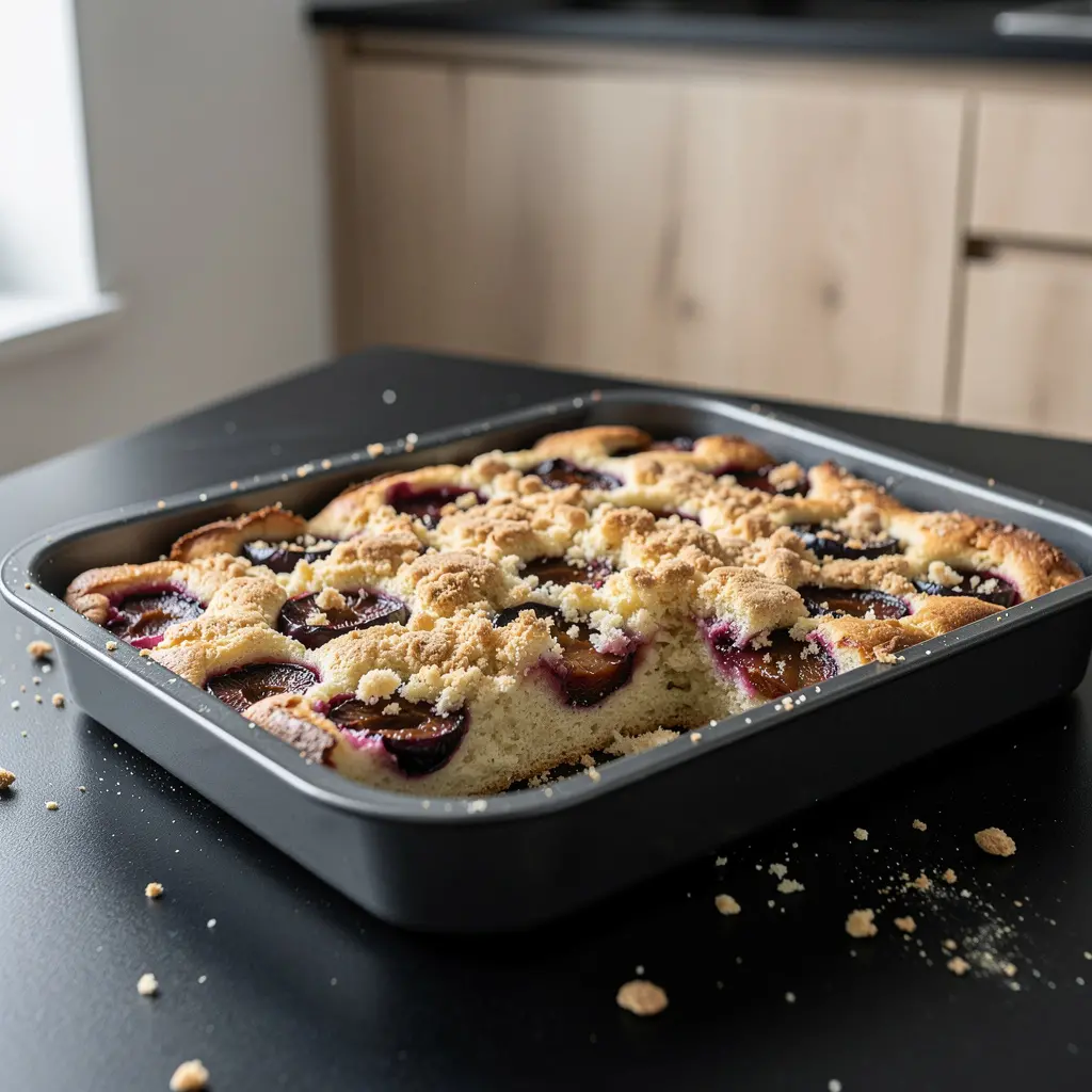 Ciasto drożdżowe z kruszonką i śliwkami