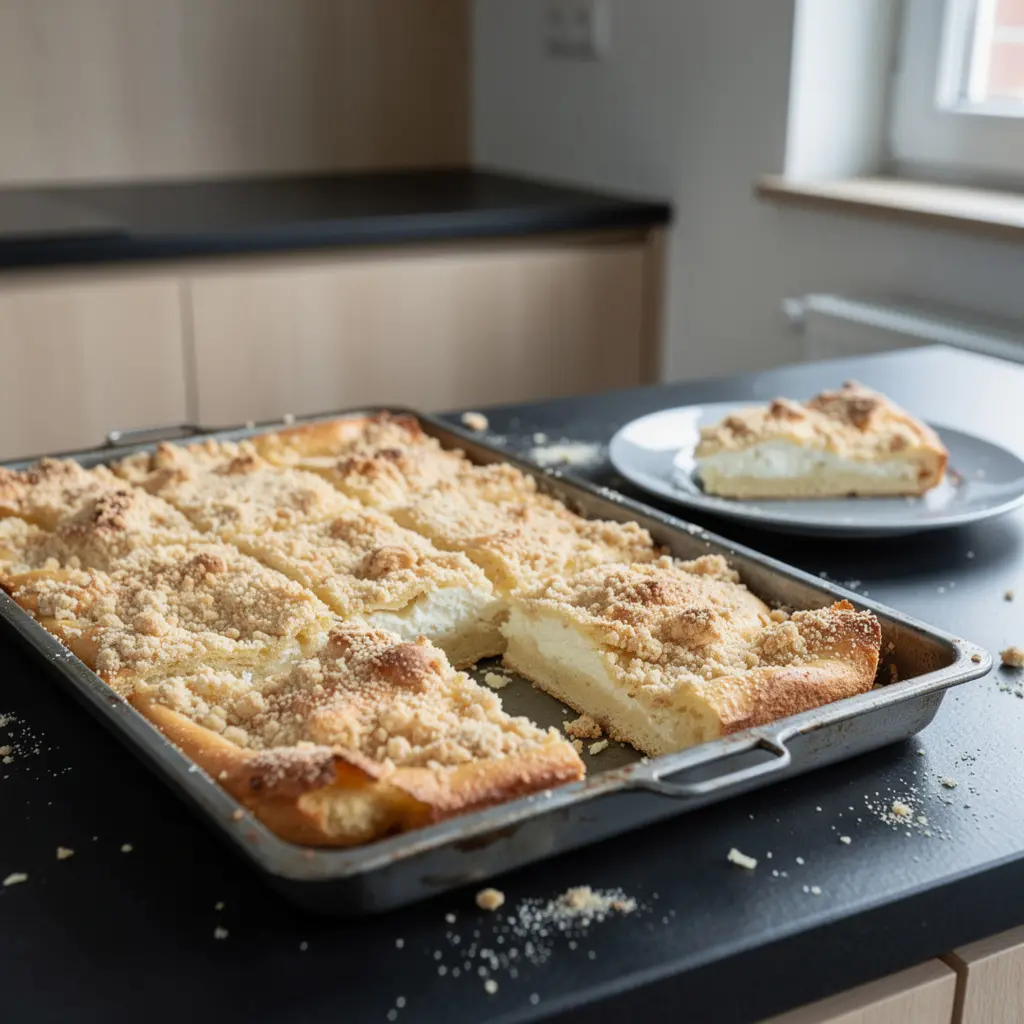 Ciasto drożdżowe z serem i kruszonką