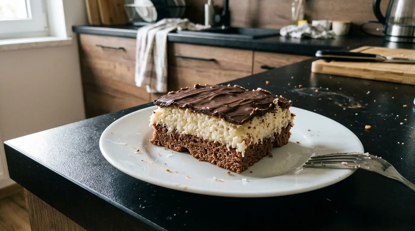 Ciasto kokosowe Bounty na biszkopcie