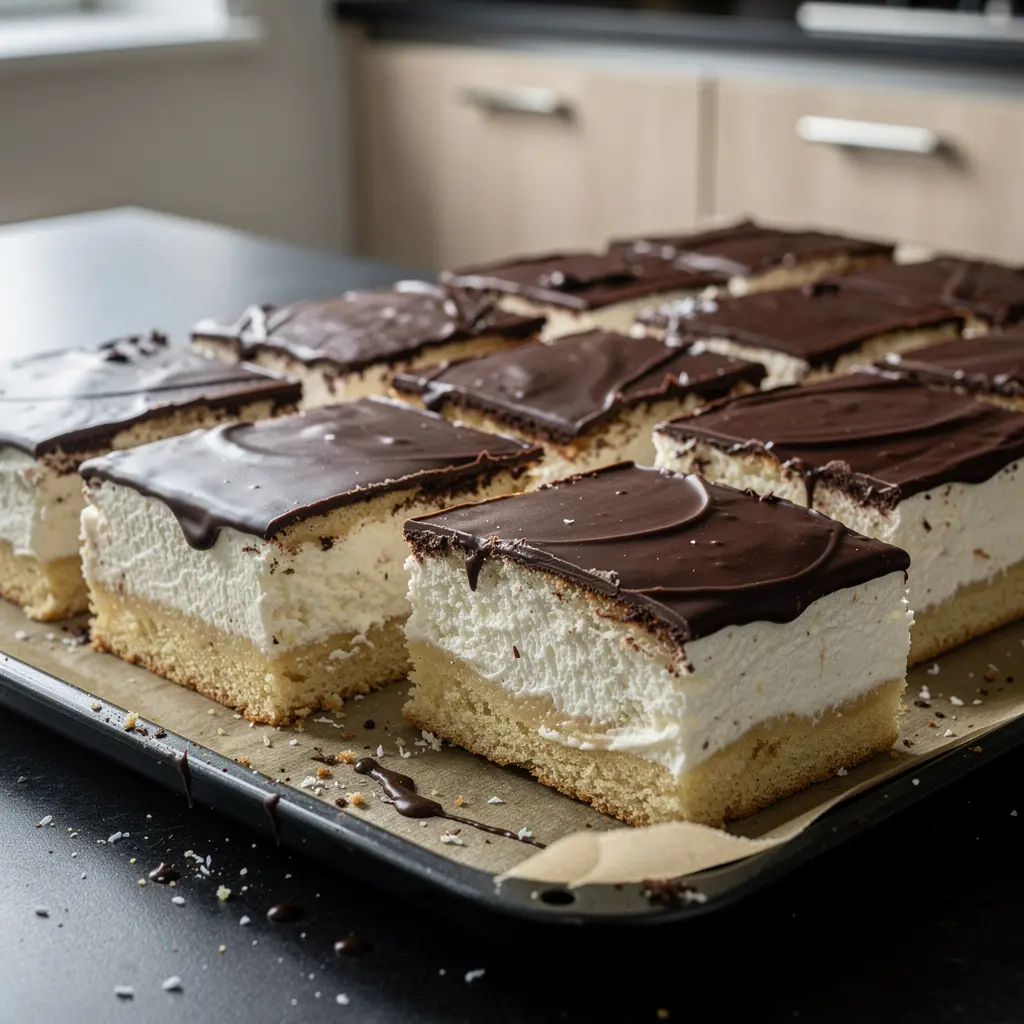 Ciasto kokosowe Bounty na biszkopcie