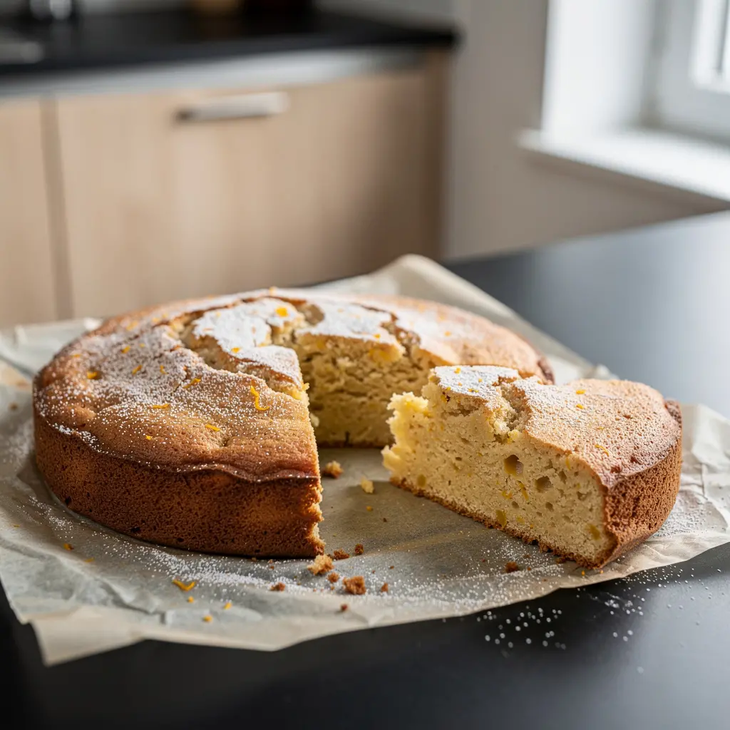 Ciasto migdałowe z pomarańczą po włosku