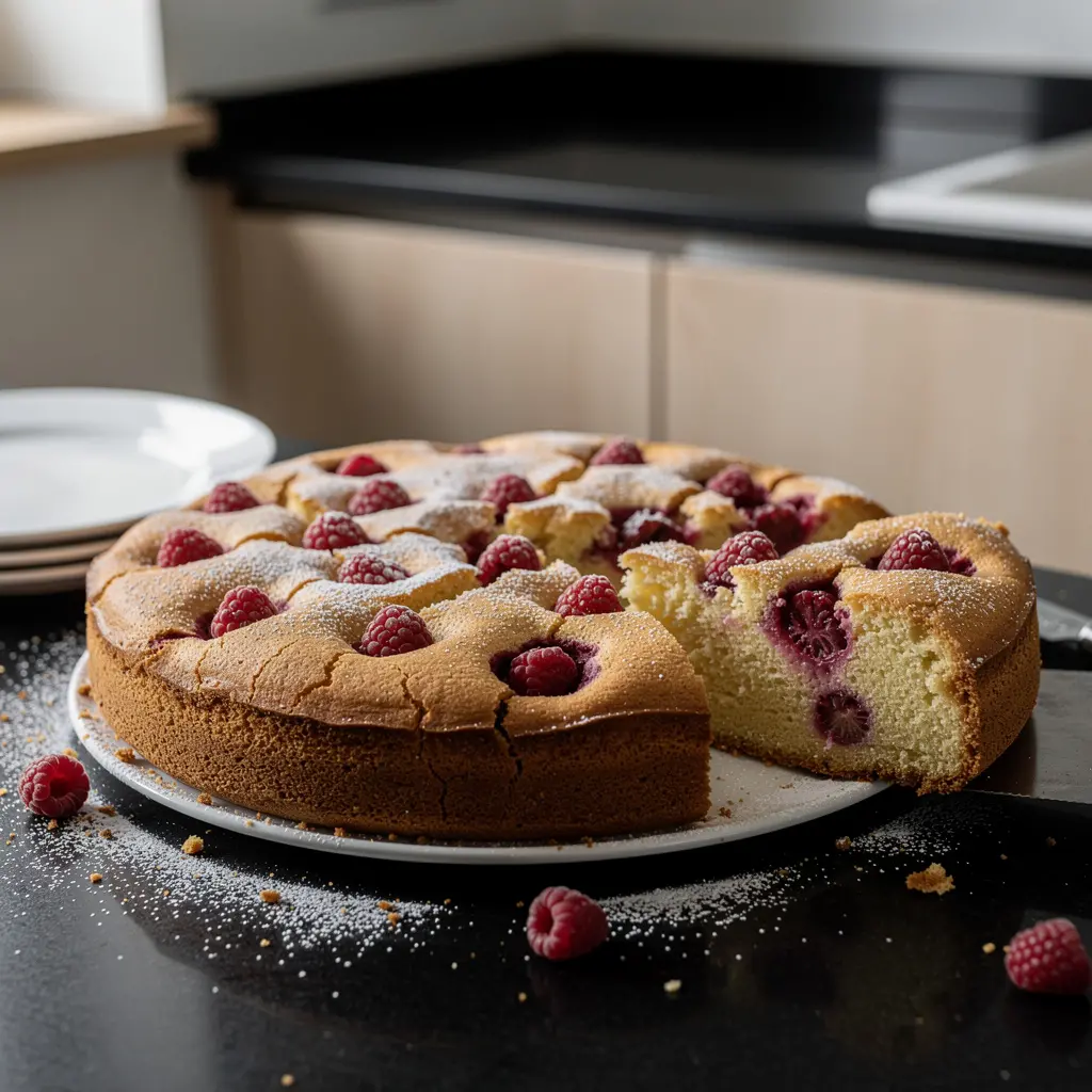 Torta ricotta e lamponi all’italiana