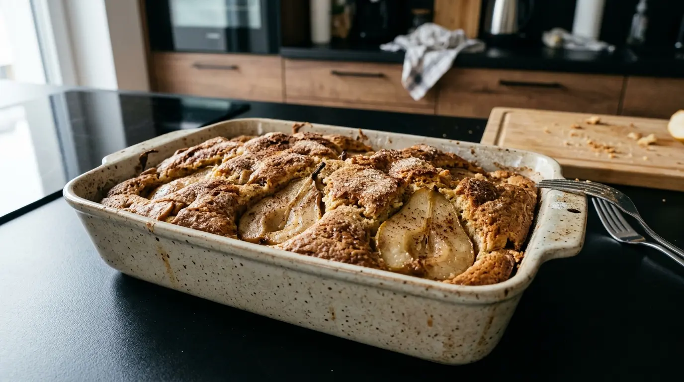 Ciasto ucierane z gruszkami i cynamonem