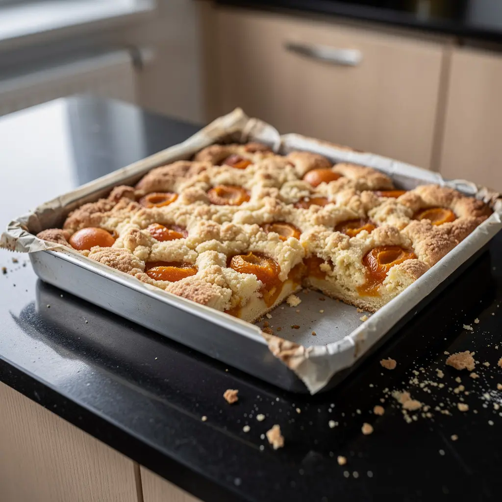 Butter Cake with Apricots and Crumble