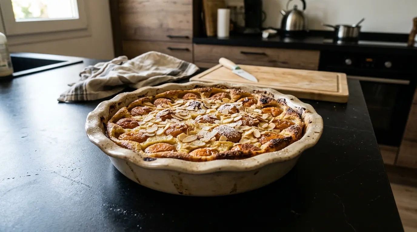 Clafoutis z morelami i migdałami
