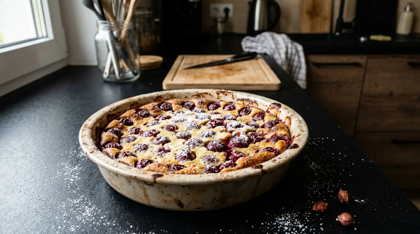 Clafoutis z wiśniami – pieczony francuski deser