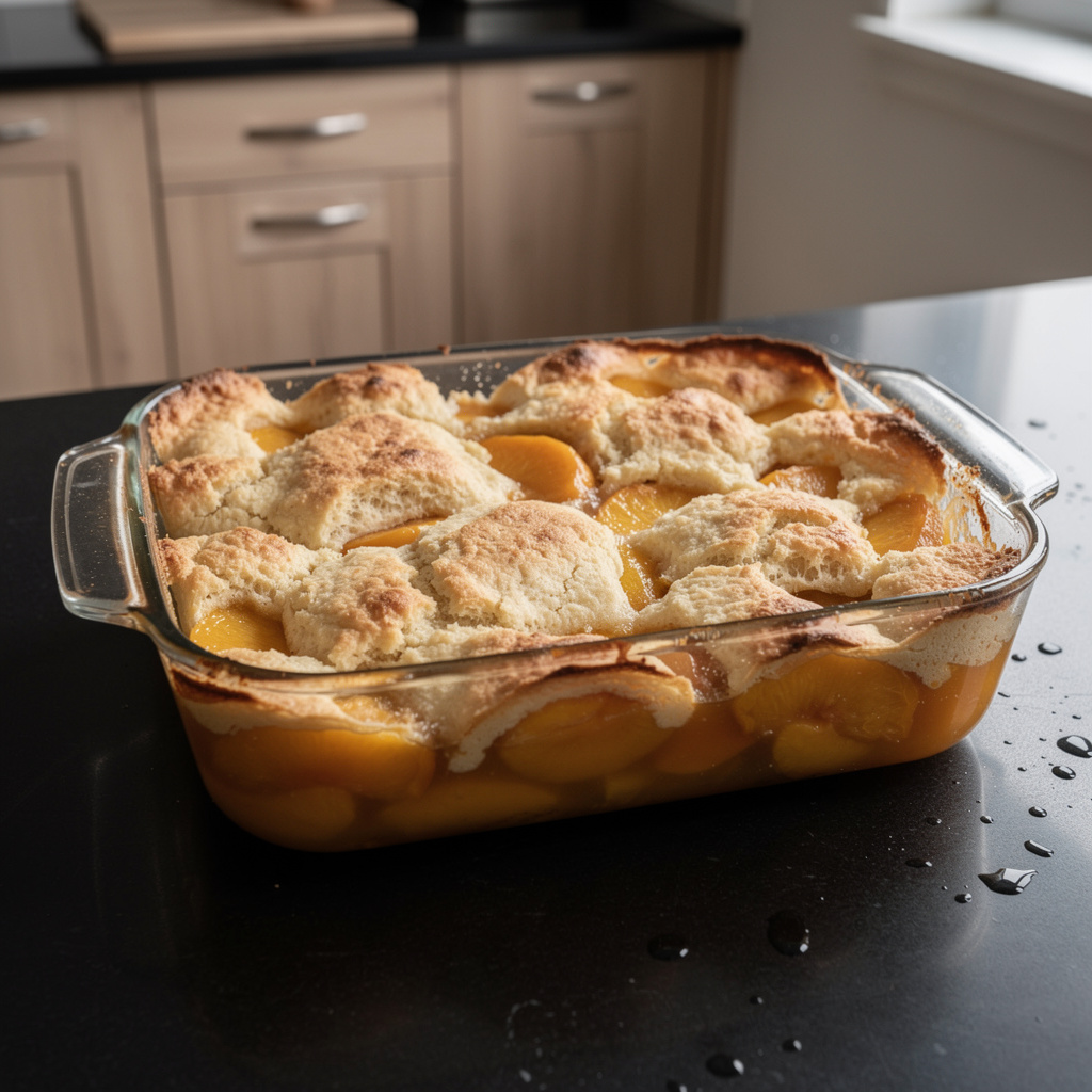 Cobbler brzoskwiniowy z kruszonką po amerykańsku