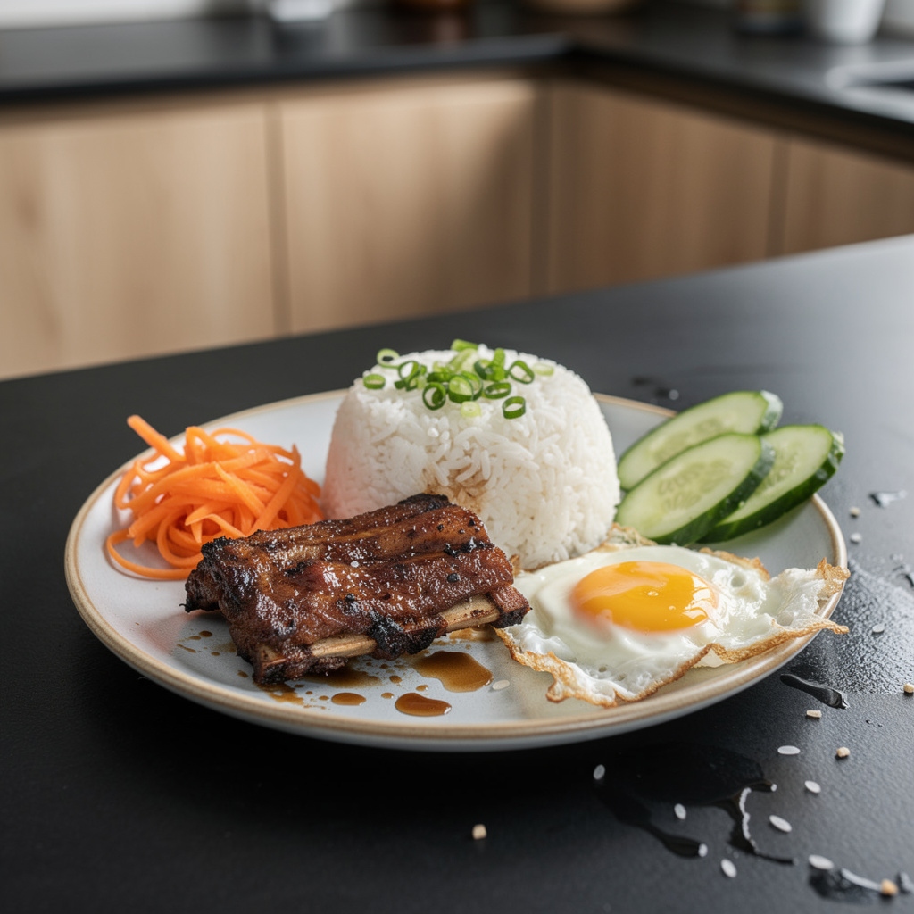 Com tam suon – Broken Rice with Grilled Pork Rib