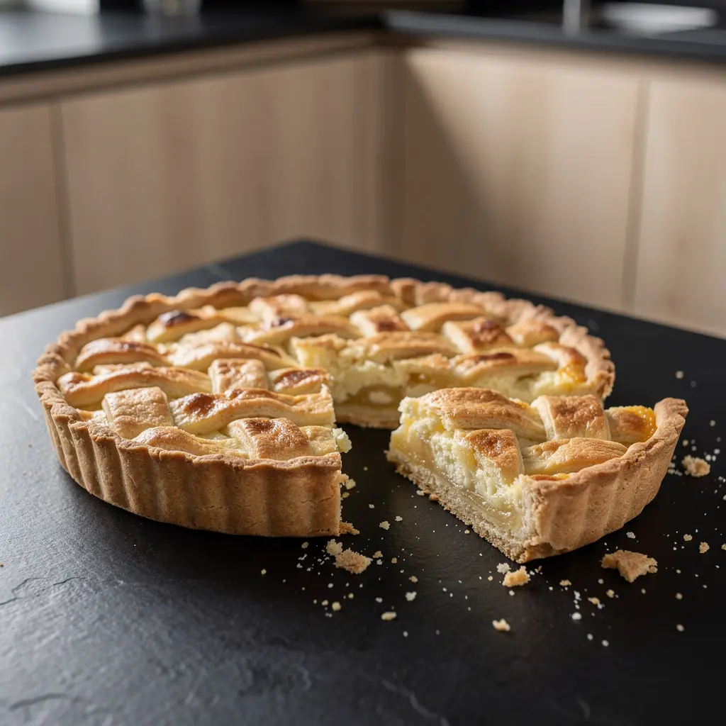 Crostata z ricottą, miodem i cytryną