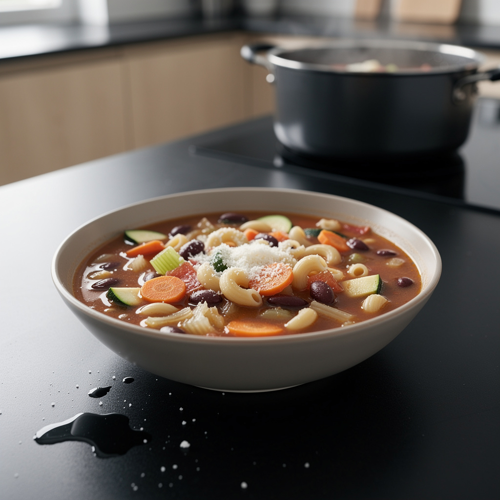 Homemade American-Style Minestrone Soup