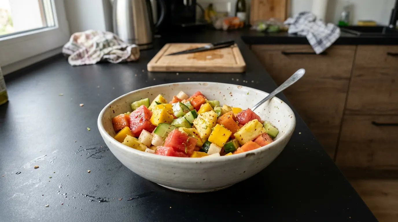 Ensalada de frutas con chile y limón – owocowa sałatka z chili i limonką