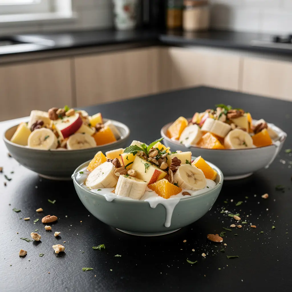 Ensalada de frutas con yogur y miel a la mexicana