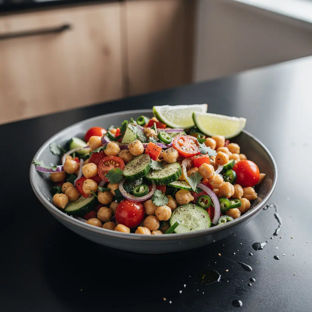 Ensalada de garbanzos – sałatka z ciecierzycy po meksykańsku