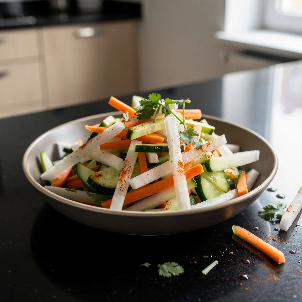 Ensalada de jícama – crunchy jicama, cucumber and lime salad
