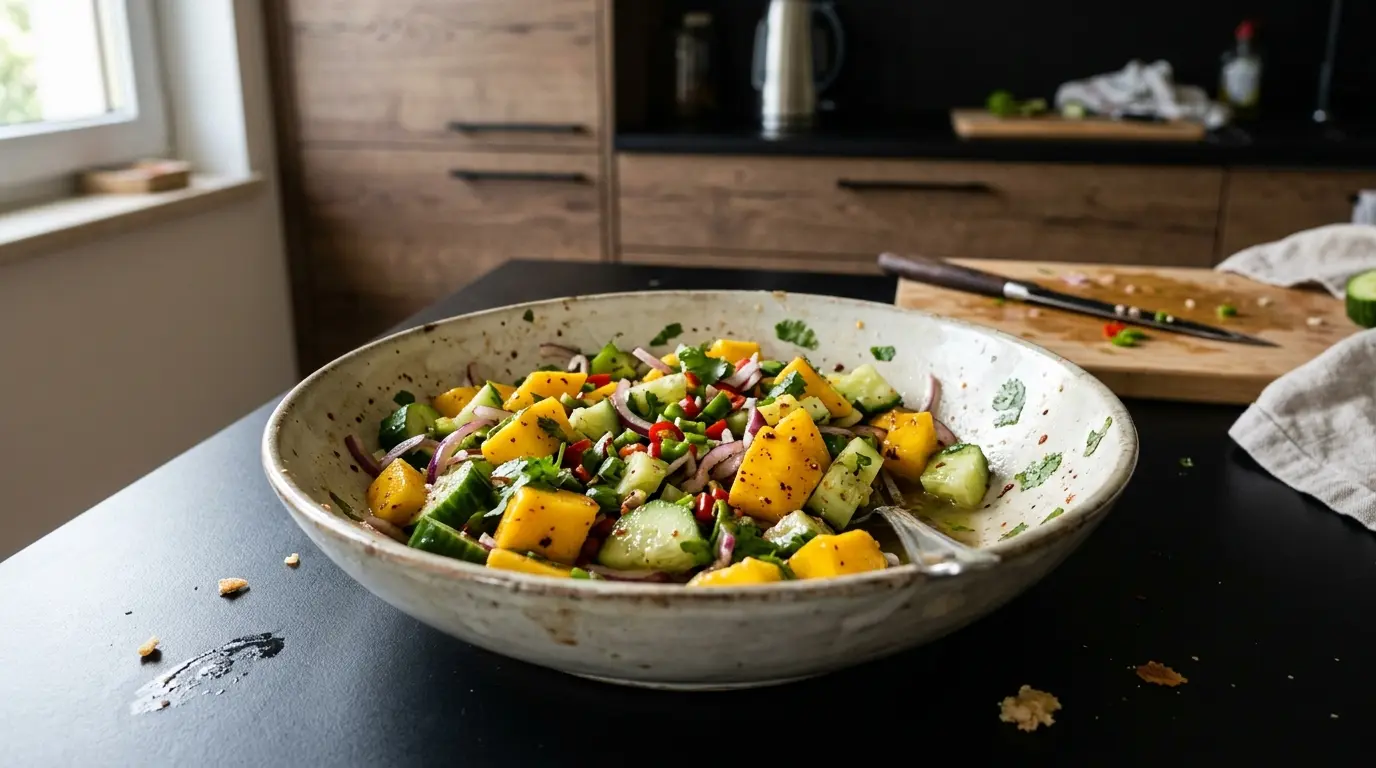 Ensalada de mango con chile – sałatka z mango, ogórkiem i chili