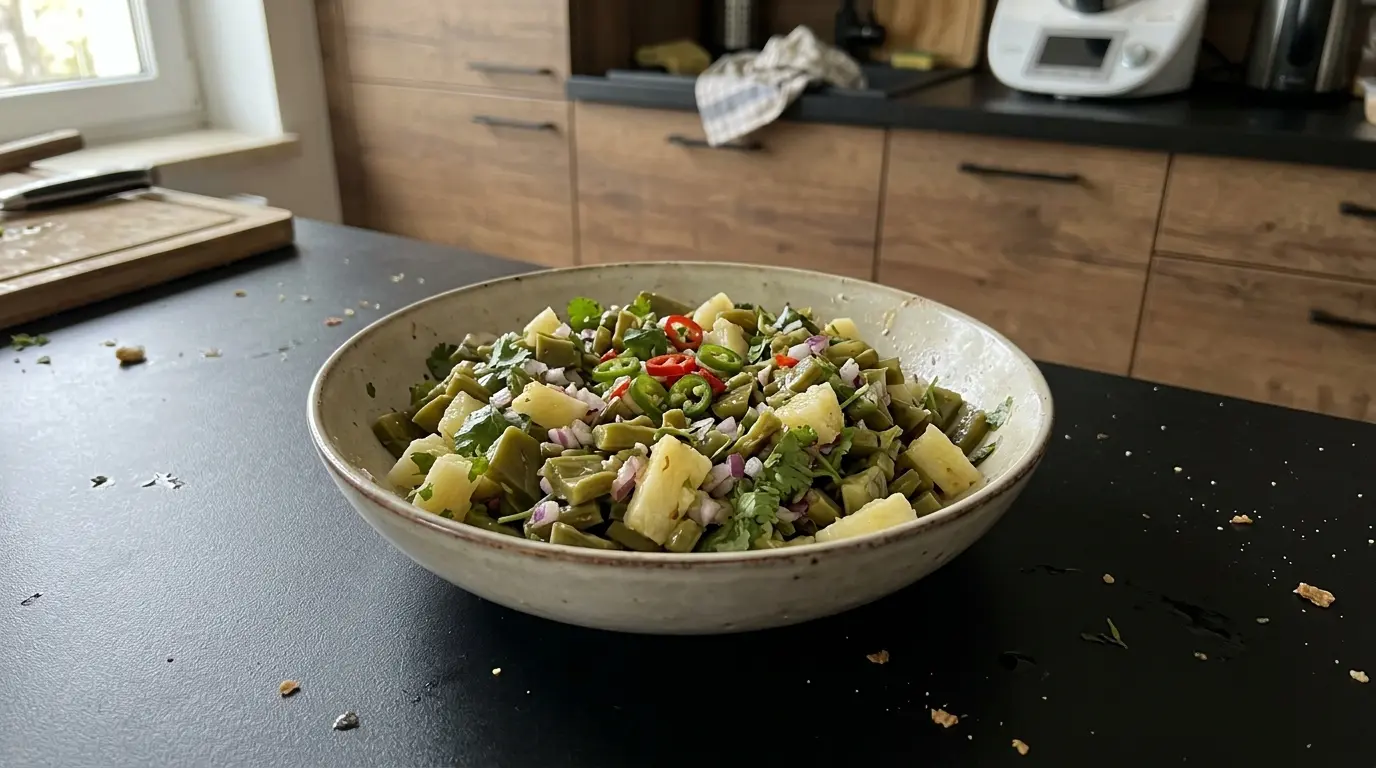 Ensalada de nopales z ananasem i chili